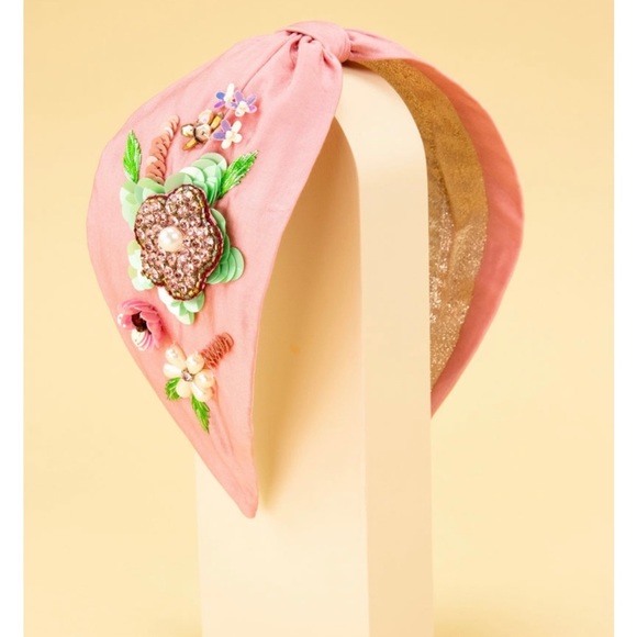 Powder Accessories - Nwt Powder UK Embroidered Floral Headband - Pink